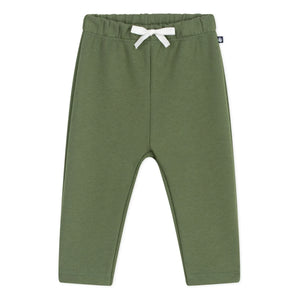 Petit Bateau - Flat Elastic Cuffed Joggers | Olive Green