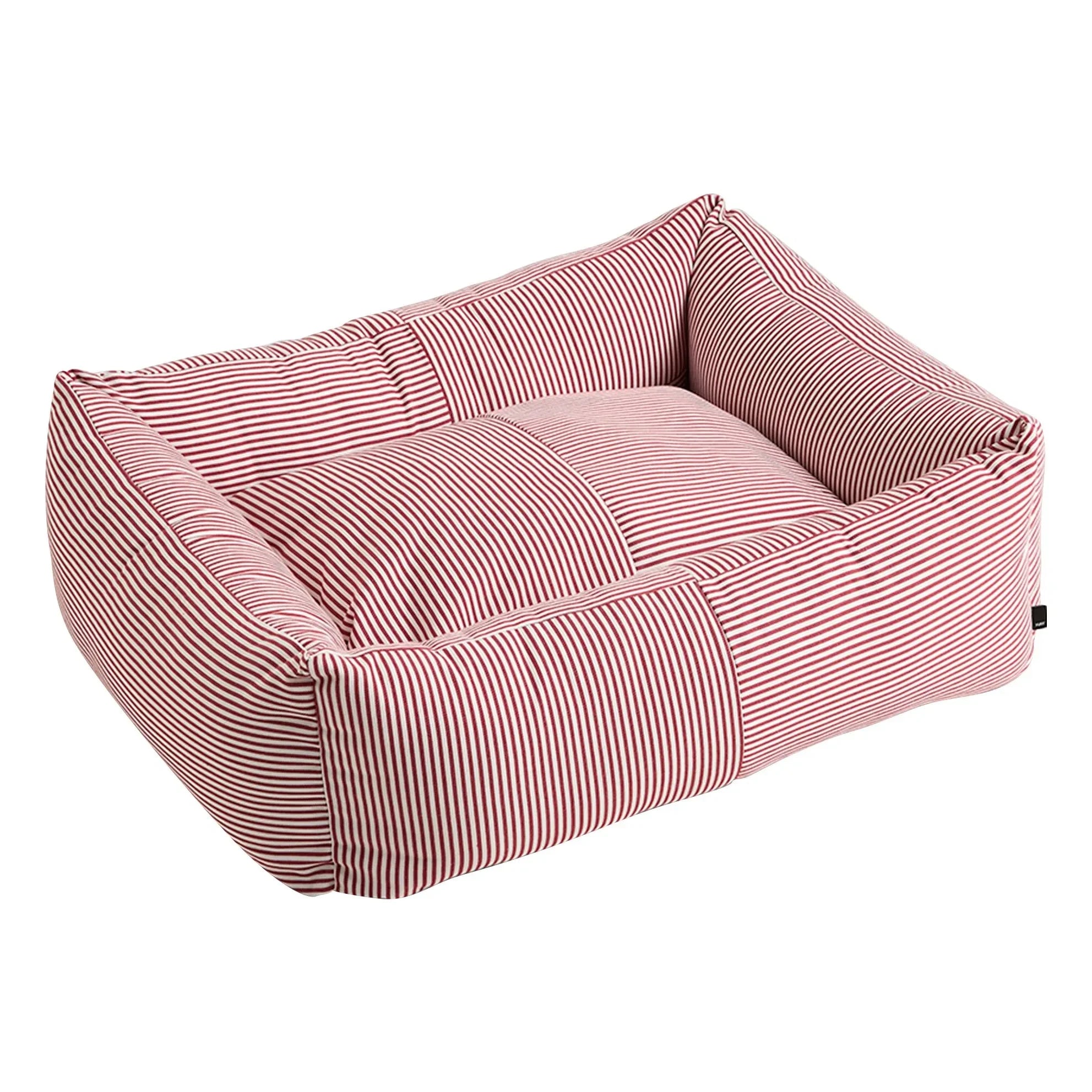 Hay - Striped dog bed | Red