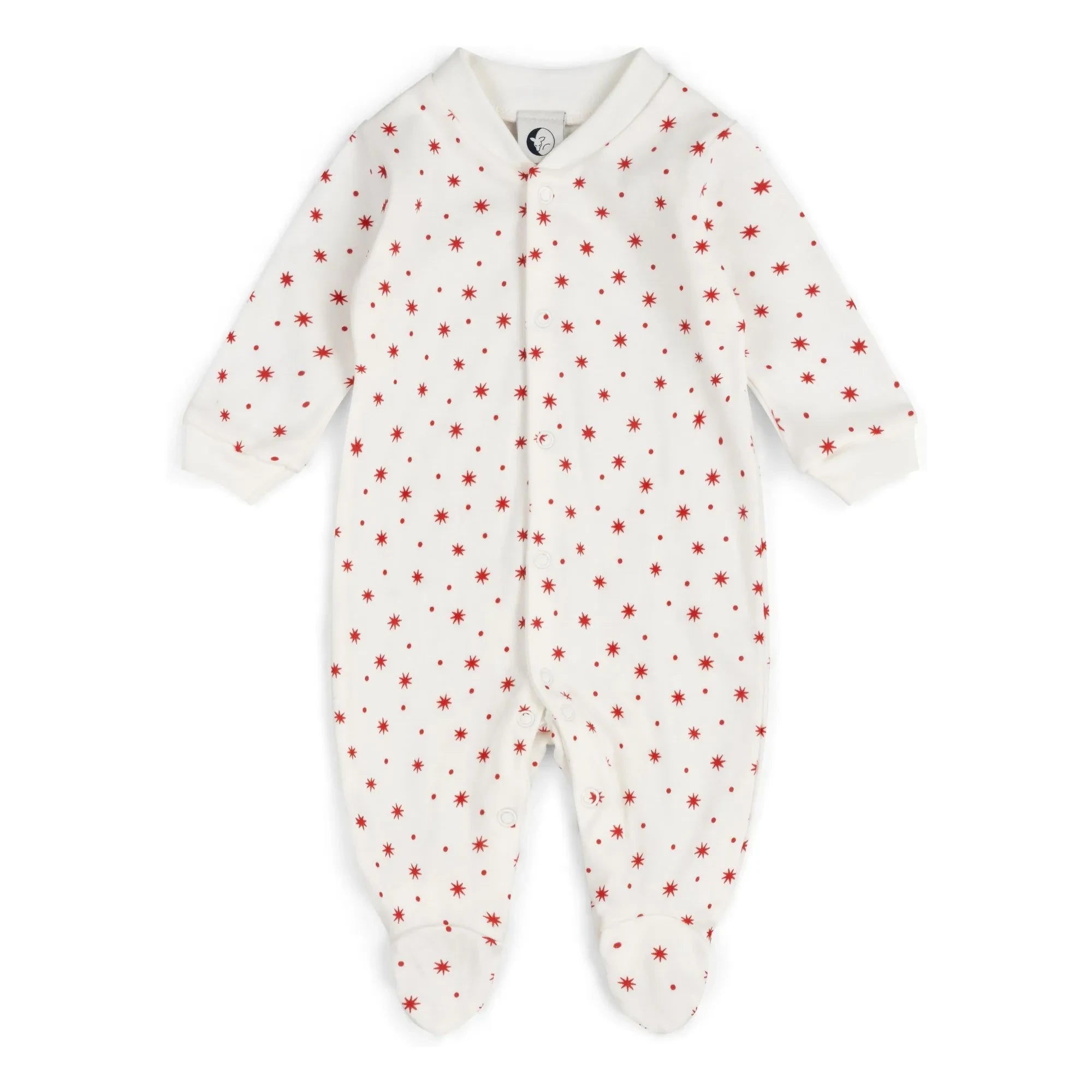 Sleepy Doe - Yıldızlı ayaklı pijama Organik pamuk | Beyaz