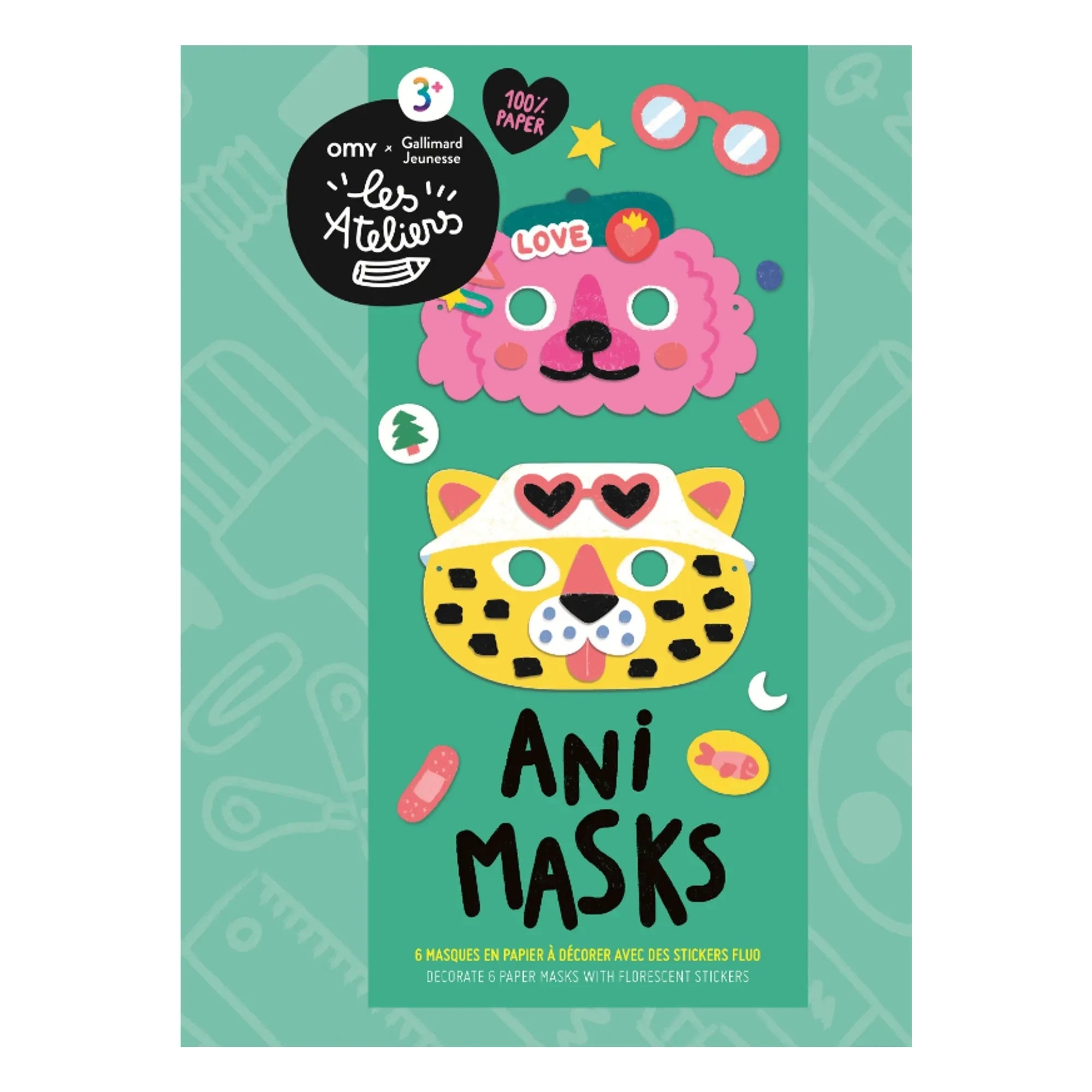 Omy x Gallimard Jeunesse - 6-piece Decoration Mask Set for Ani Masks