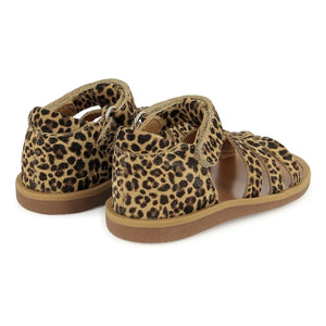 Pom d'Api - Poppy Strapped Leopard Sandals | Brown