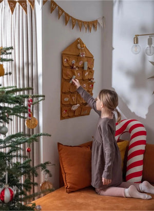 Fabelab - Embroidered Cotton Advent Calendar | Mustard