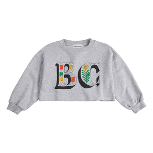 Bobo Choses - Organik Pamuklu Sweat Crop BC | Gri melanj