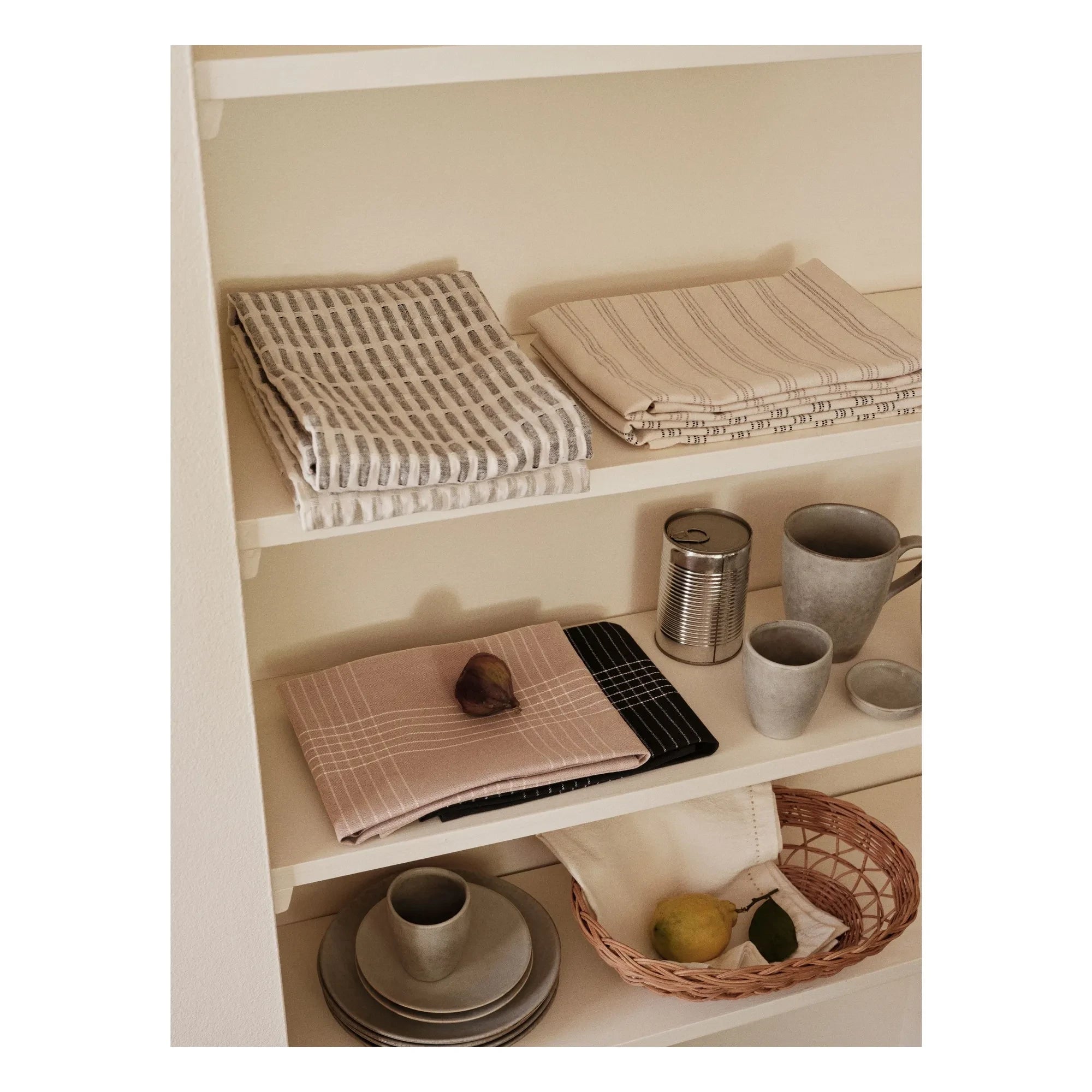 Broste Copenhagen - Folke Kitchen Towels - Set of 2 | Gray