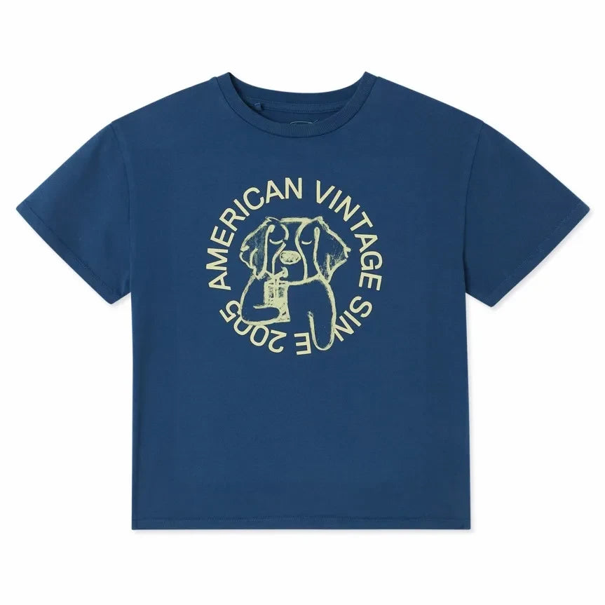 American Vintage - Fizvalley Dog T-Shirt | Blue