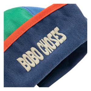 Bobo Choses - Color Block Recycled Fiber Sailor Beret | Navy Blue
