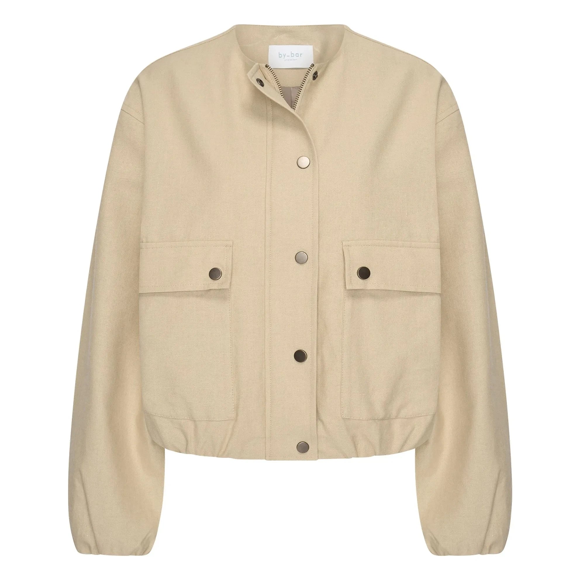 By Bar - Maggie Cotton and Linen Jacket | Dark Beige