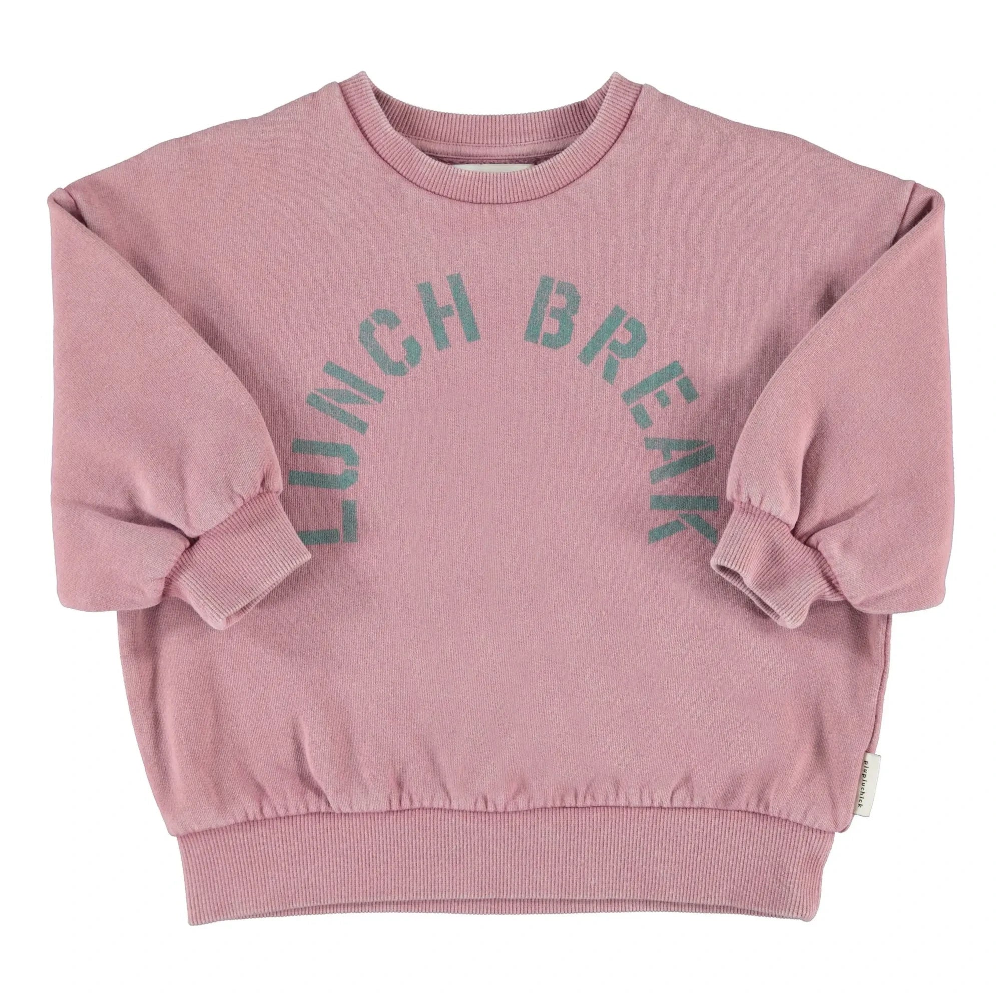 Piupiuchick - Lunch Break organik pamuklu sweatshirt | Pembe