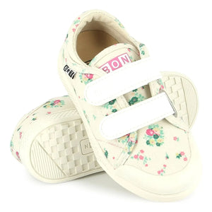 Bonton - Flowery Izy Scuffed Sneakers | Ivory