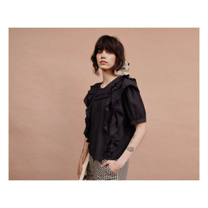 Emile et Ida - Cotton Vichy Pants | Black