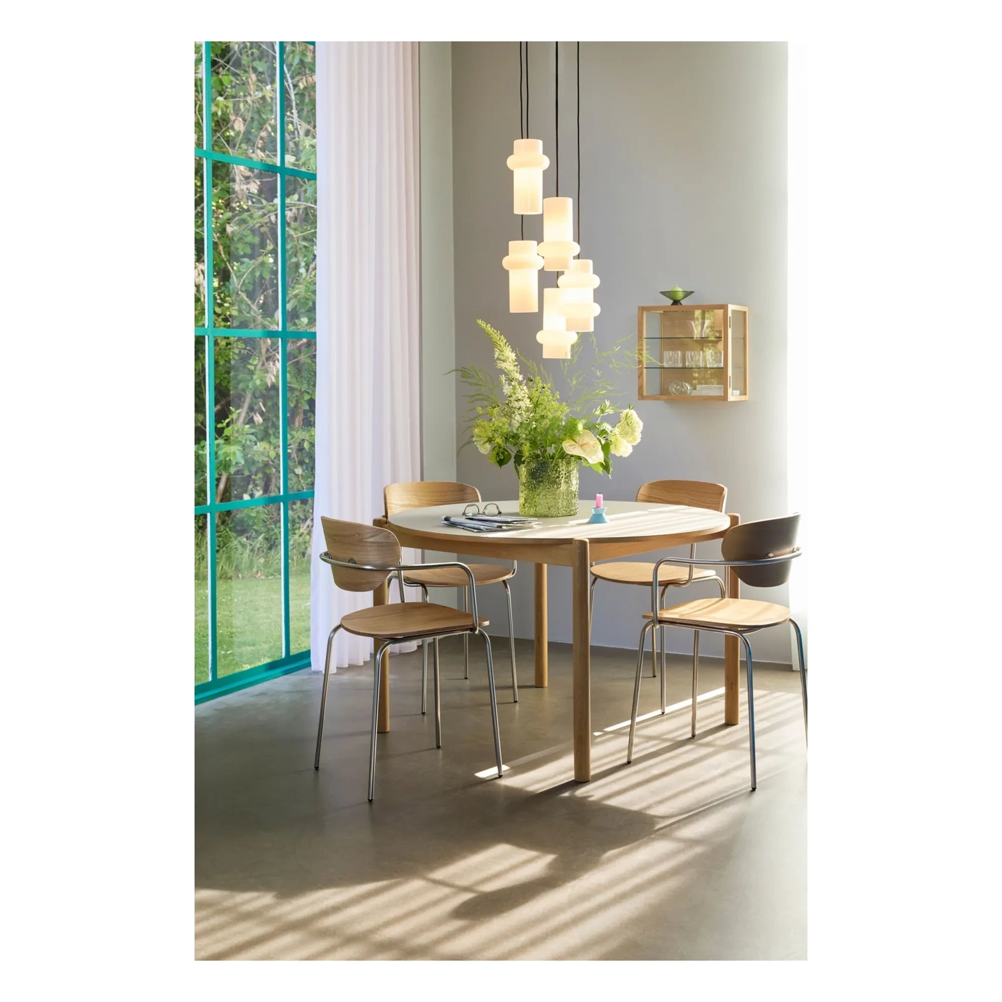 Hübsch - Double Bulb Glass Pendant Lights | White