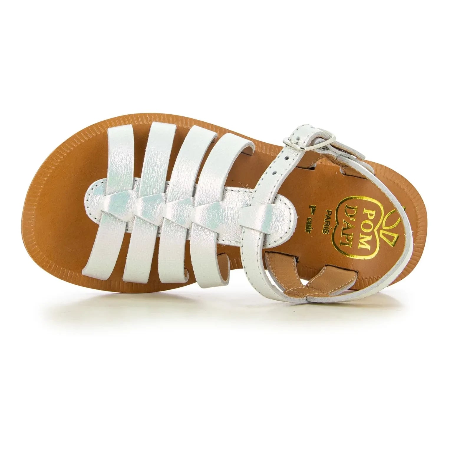 Pom d'Api - Plagette Strappy Sandals | White Satin