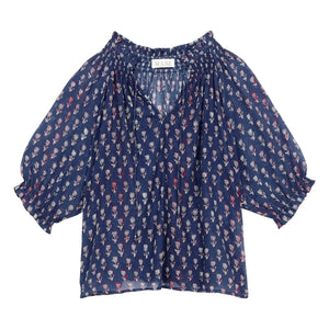 M.A.B.E. - Bee Cotton Blouse | Indigo