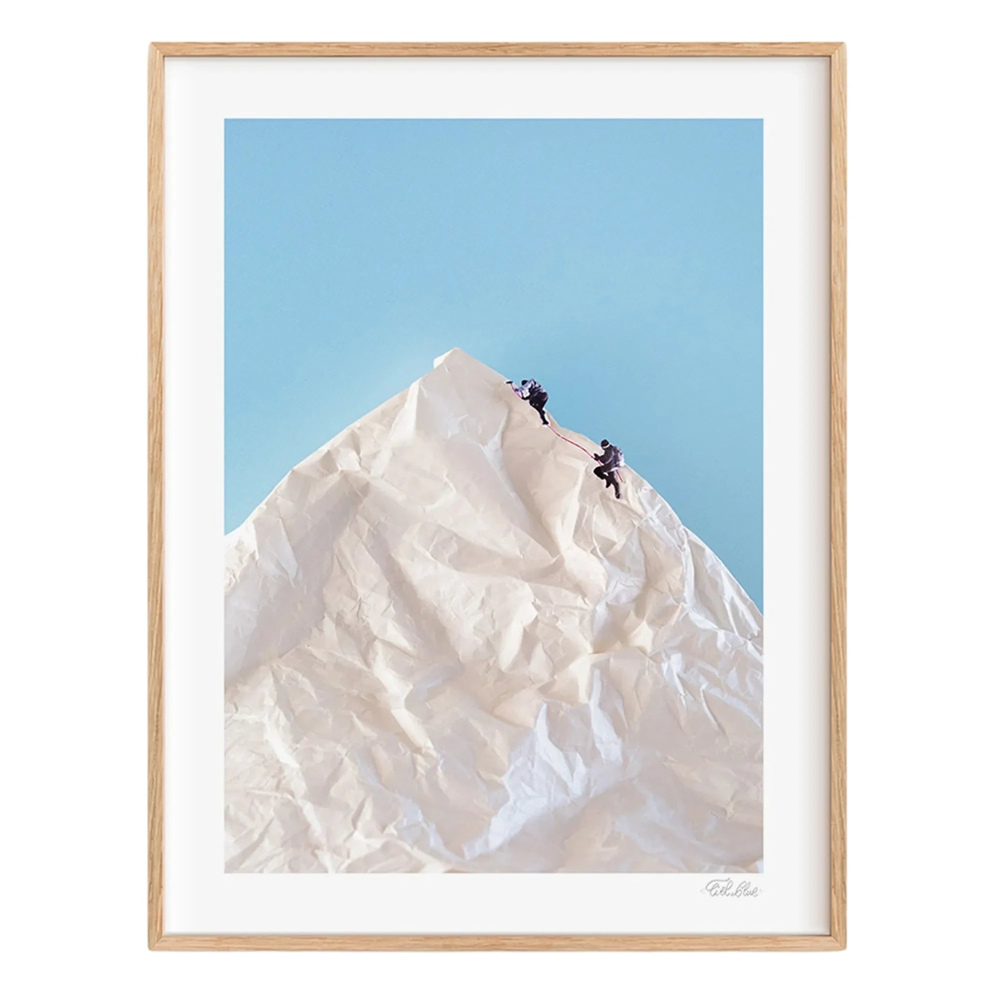 Ciel Glue - Mountain n°1 The Line poster - Limited Edition | Blue