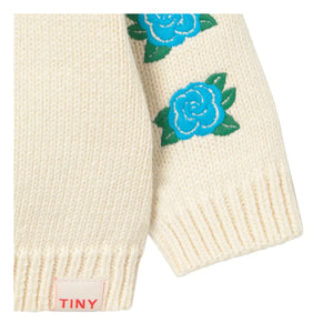 Tinycottons - Rose Embroidered Cardigan | Ecru