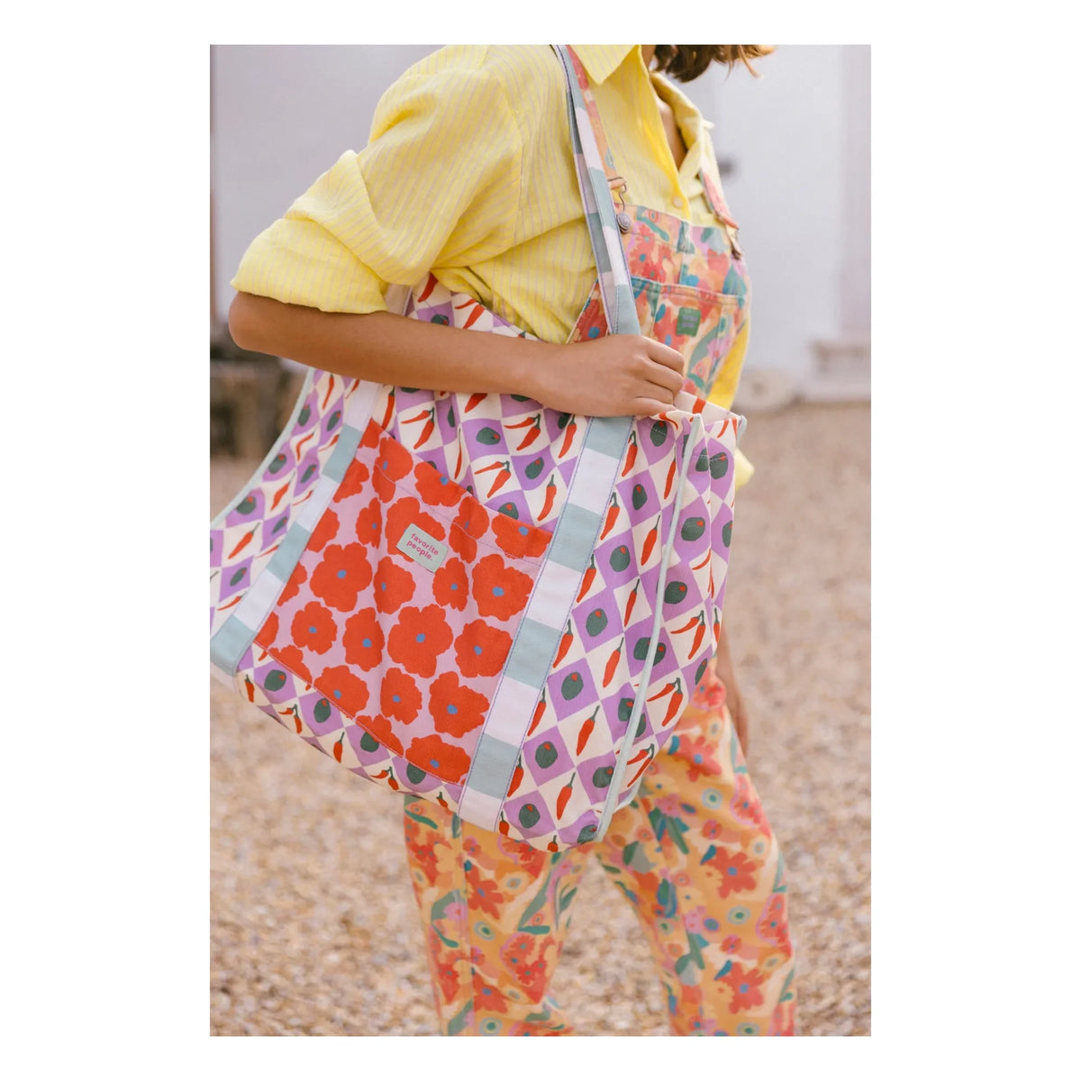 Favorite People - Tote Bag Formaggio Fleuri | Purple