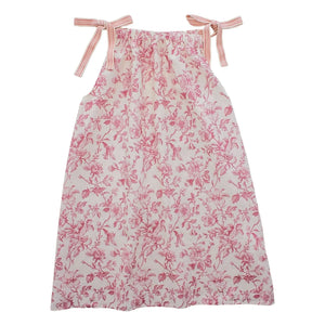 Babe & Tess - Nina Fleurie Linen Strapless Dress | Dust Pink
