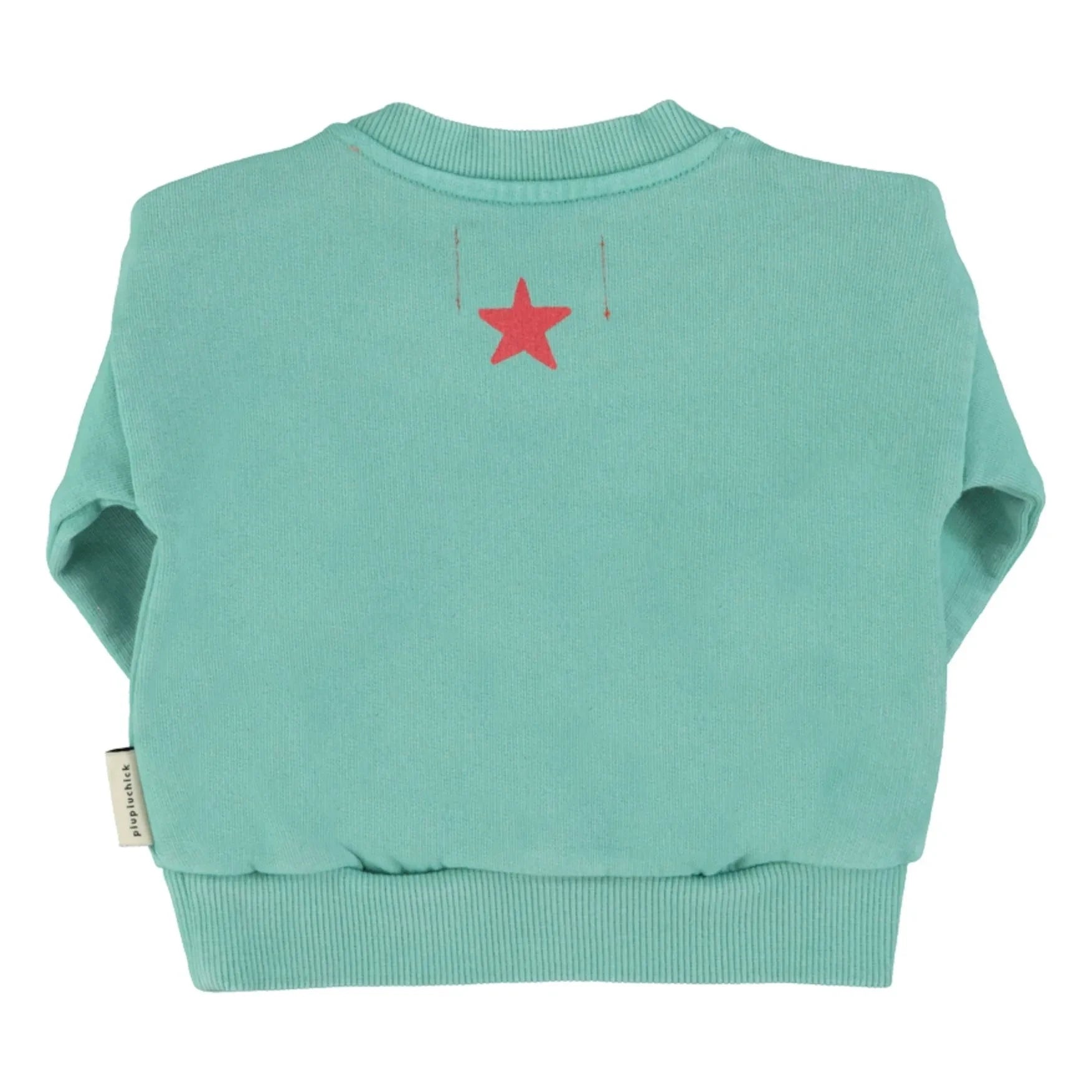 Piupiuchick - Peace Organic Cotton Sweatshirt | Turquoise