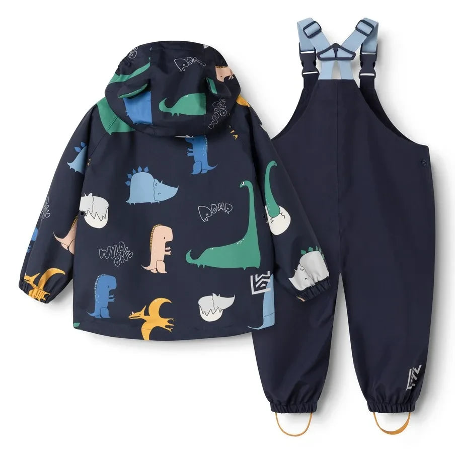 Liewood - Manu Dinosaurs Rainwear Set Made from Recycled Fibers | Navy