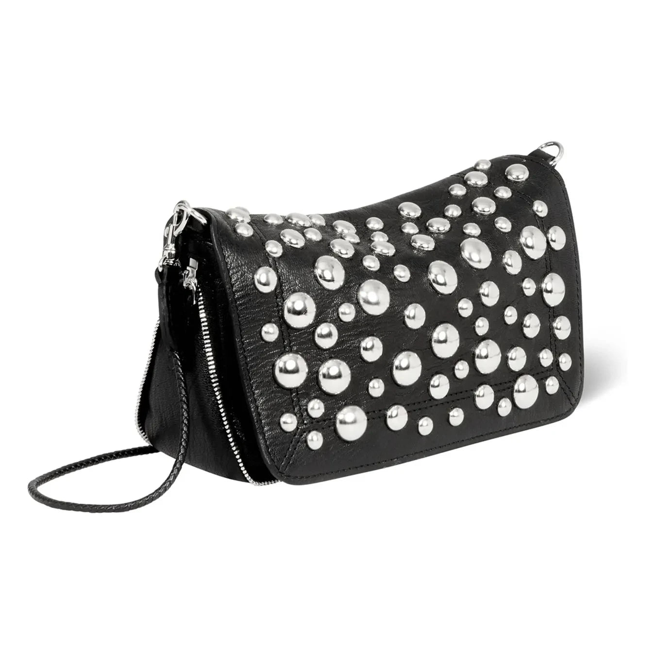 Jérôme Dreyfuss - Bobi S Bag, Tortoiseshell Leather, Silver | Black