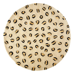 Maison Deux - Round Wool Leopard Pattern Rug