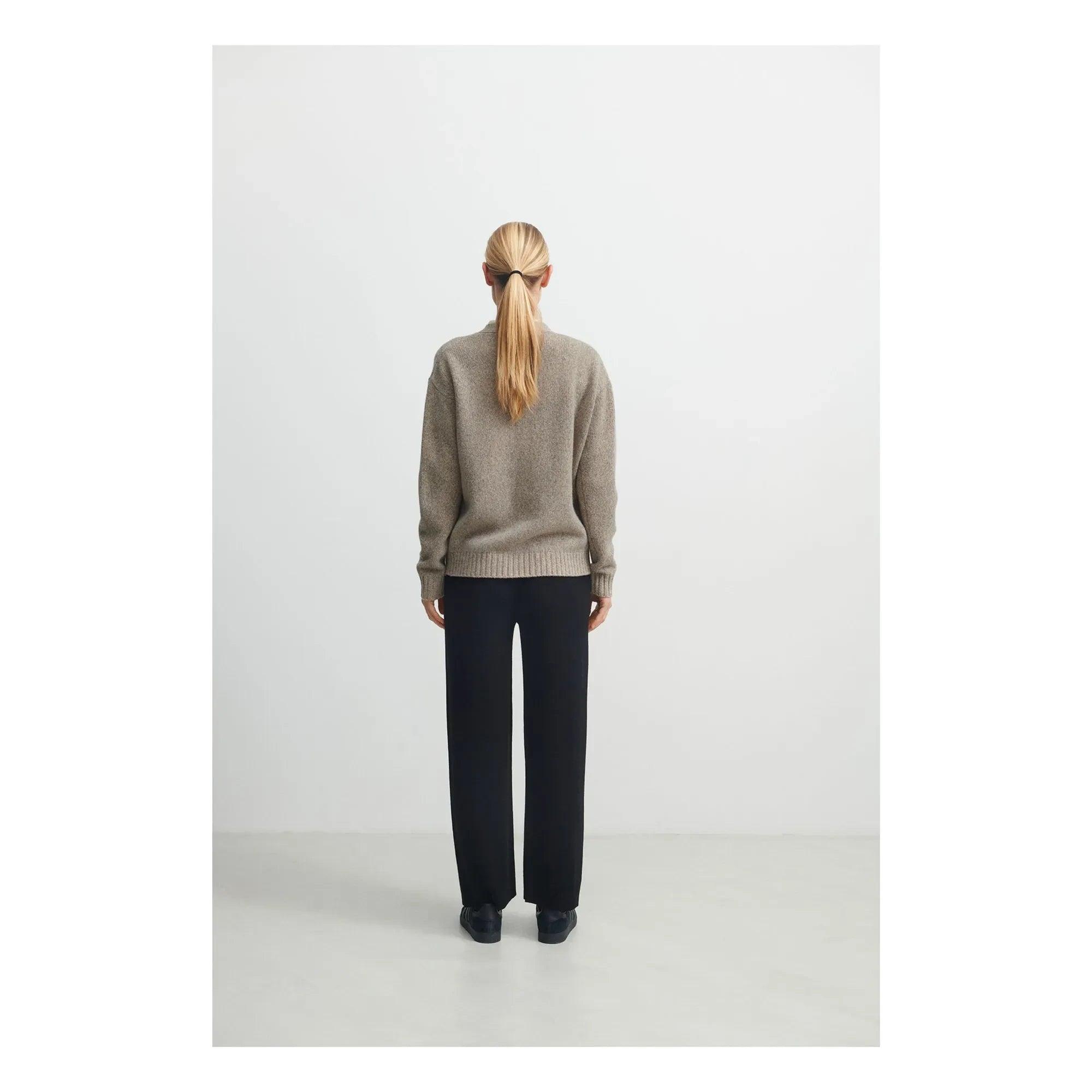 FUB - Women's Collection Lambswool Cardigan | Heather Beige
