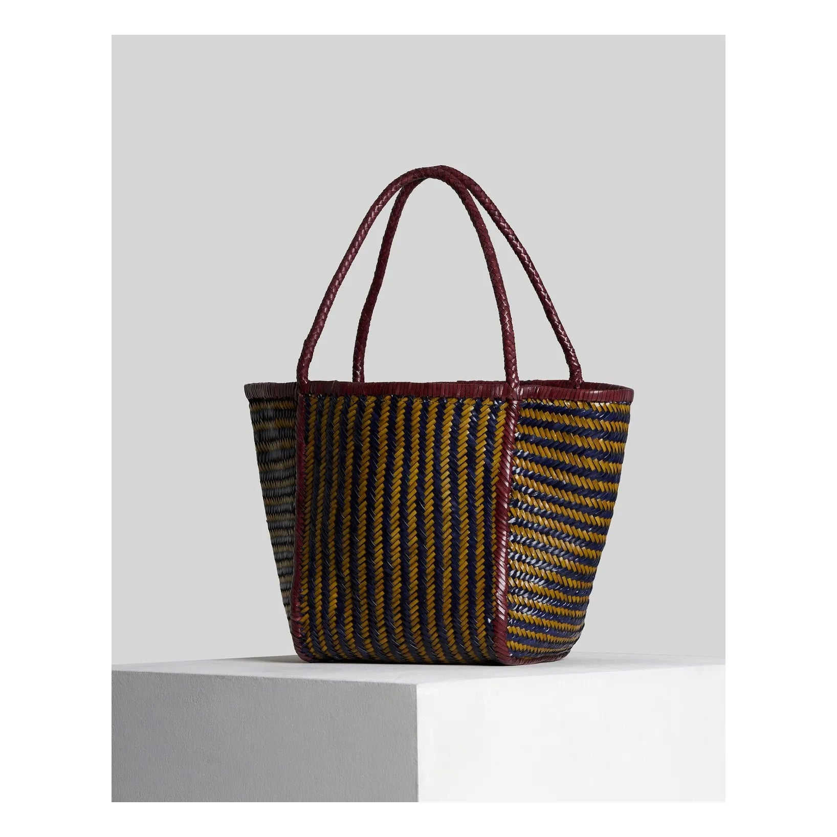 Vipera - Rubens Stripes Leather Bag | Yellow Curry Color