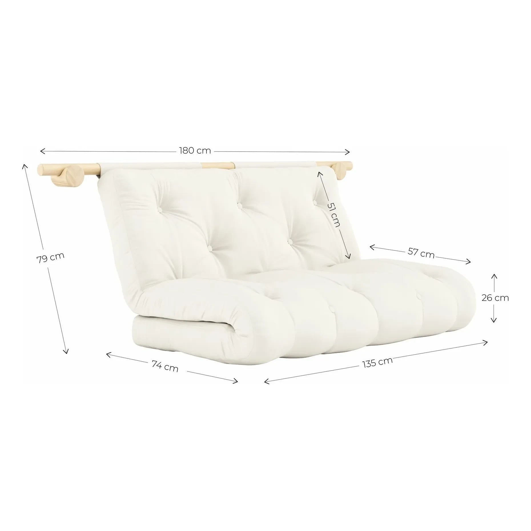 Karup Design - Wall-mounted Bedside Shelf 135x200 cm | Cream