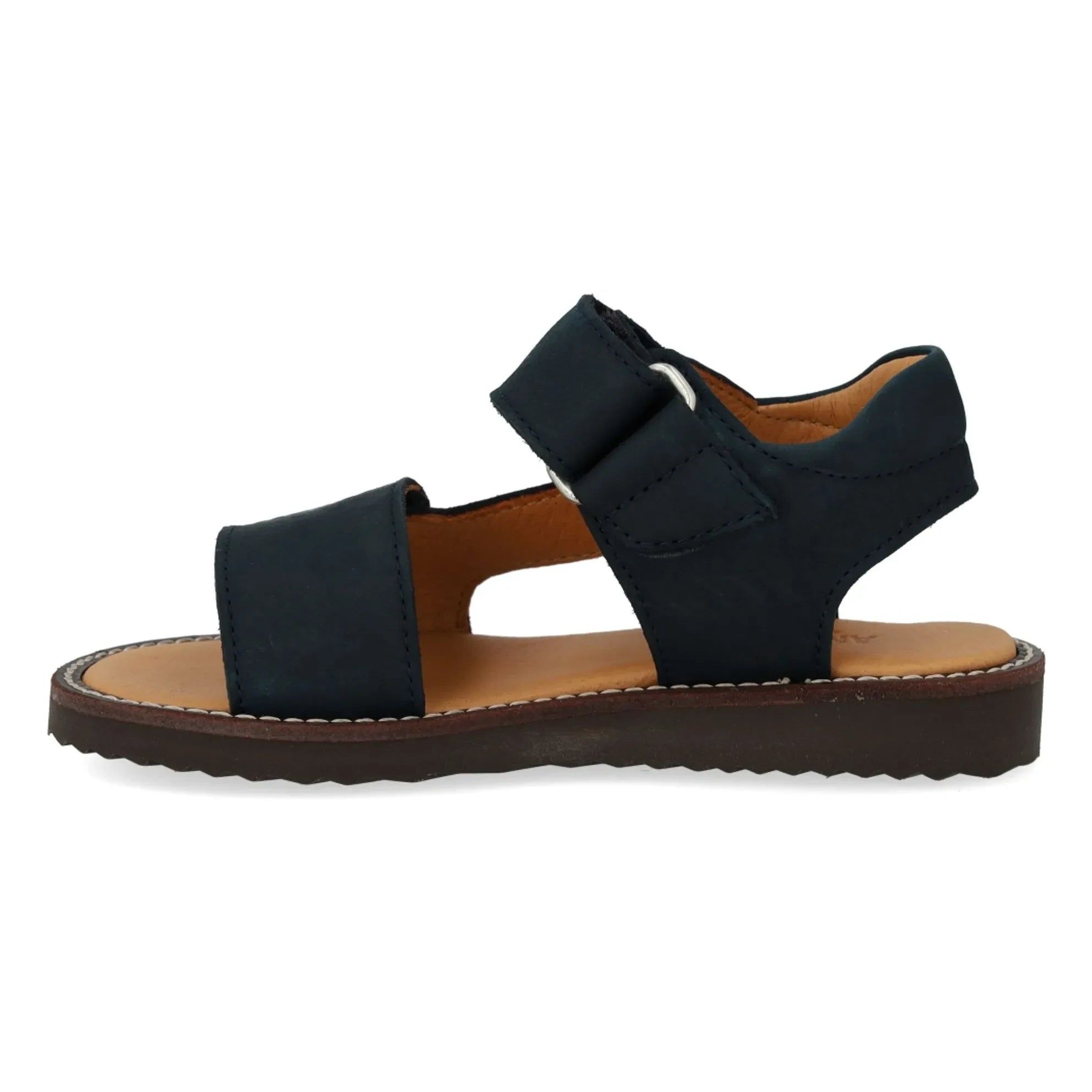 Angulus - Double Strap Nubuck Sandals | Navy Blue