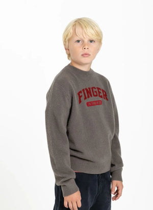 Finger in the nose - Mathis Merino Wool Sweater | Gray Melange