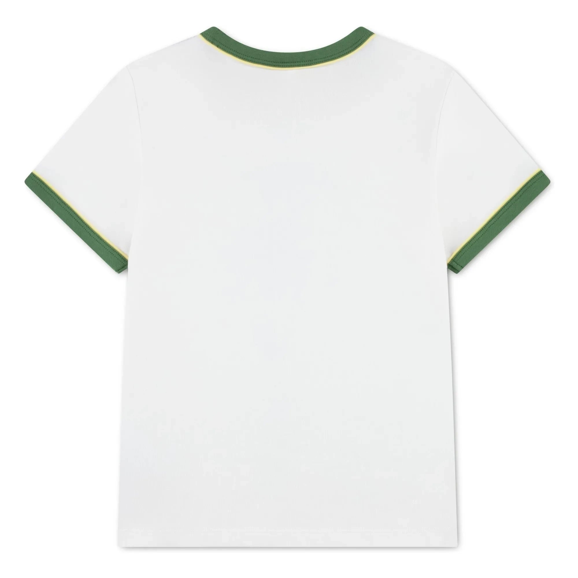Lacoste - Organik Pamuklu Kontrast Tişört | Kırık beyaz