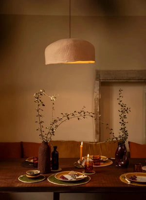 Muskhane - Double-Sided Felt "Yurt" Lampshade | Dusty pink