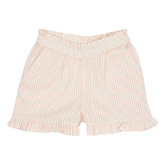 Copenhagen Colors - Girls' Striped Organic Cotton Shorts | Lychee Pink