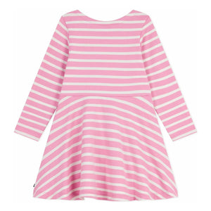 Petit Bateau - Çizgili Jersey Organik Pamuk Elbise | Candy pink