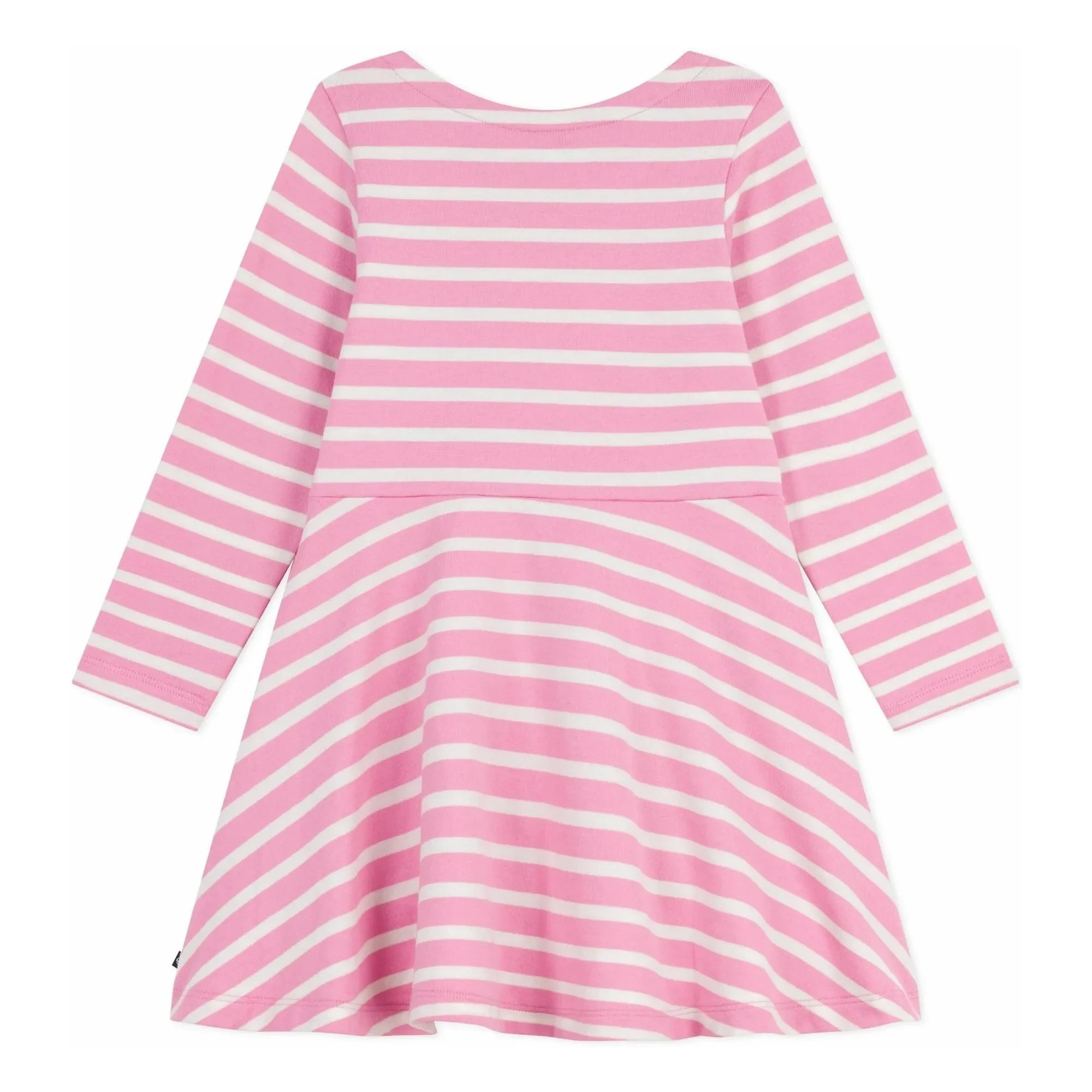 Petit Bateau - Çizgili Jersey Organik Pamuk Elbise | Candy pink