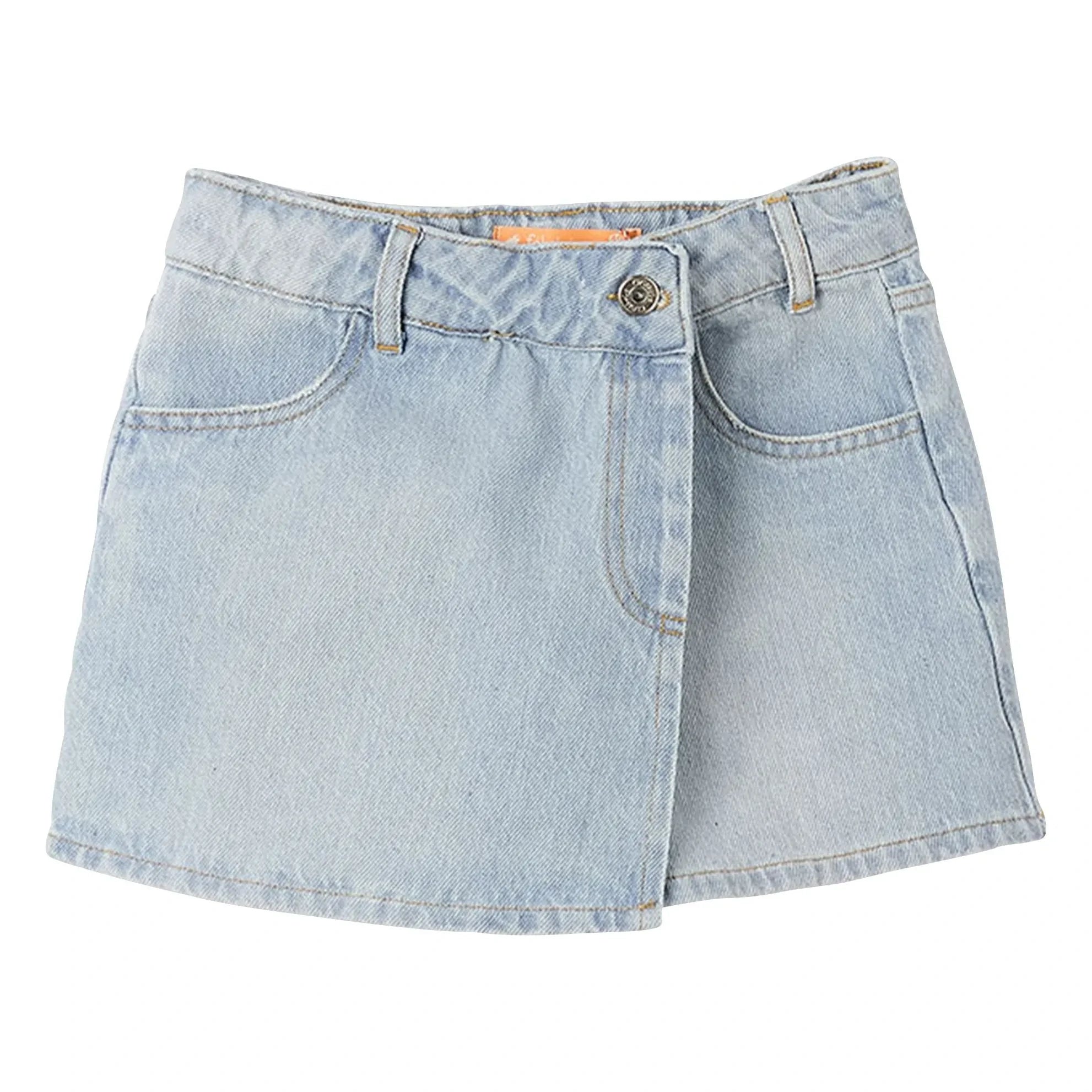 Fabula - Light Blue Denim Short Skirt