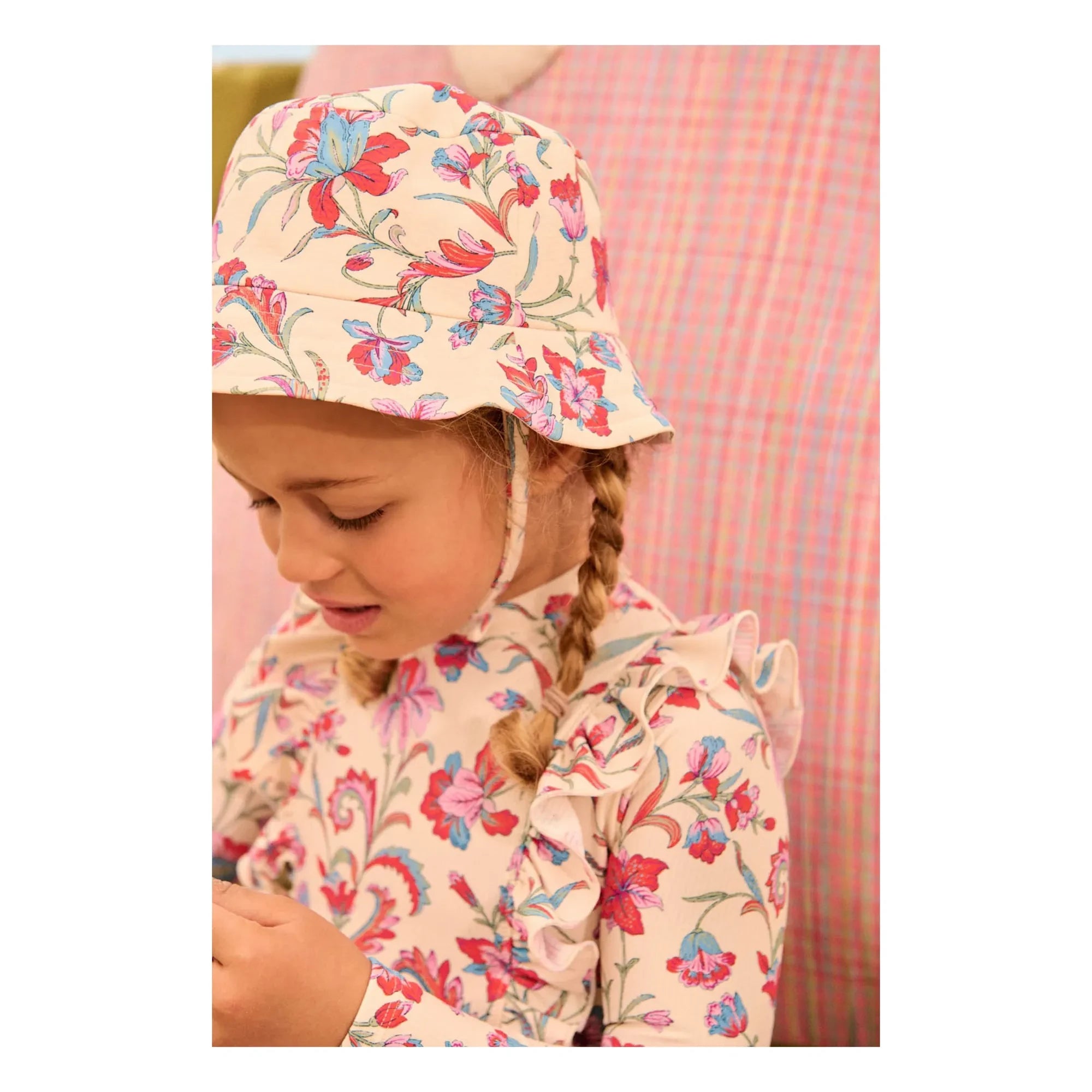 Louise Misha - Devy Fleuri Recycled Fiber Bath Cap | Cream