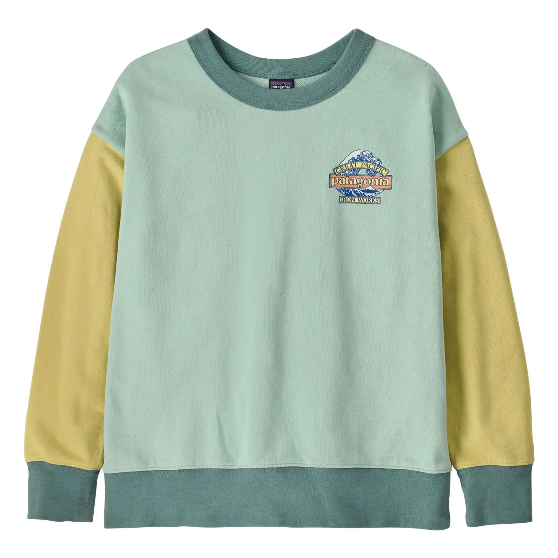 Patagonia - Sweat Crew Great Waves Organic cotton | Light blue