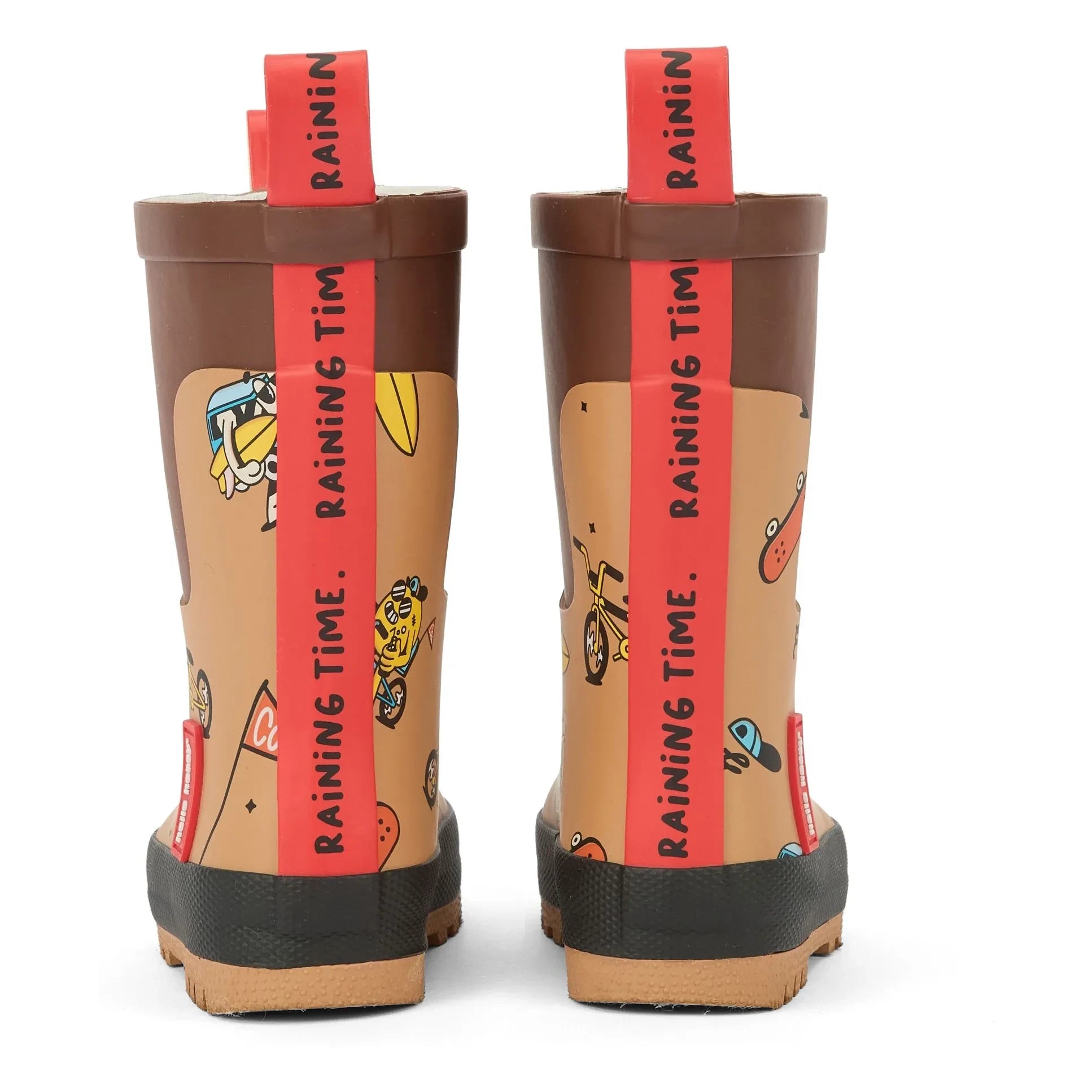 Hello Hossy - Mascots Ride Rain Boots | Brown
