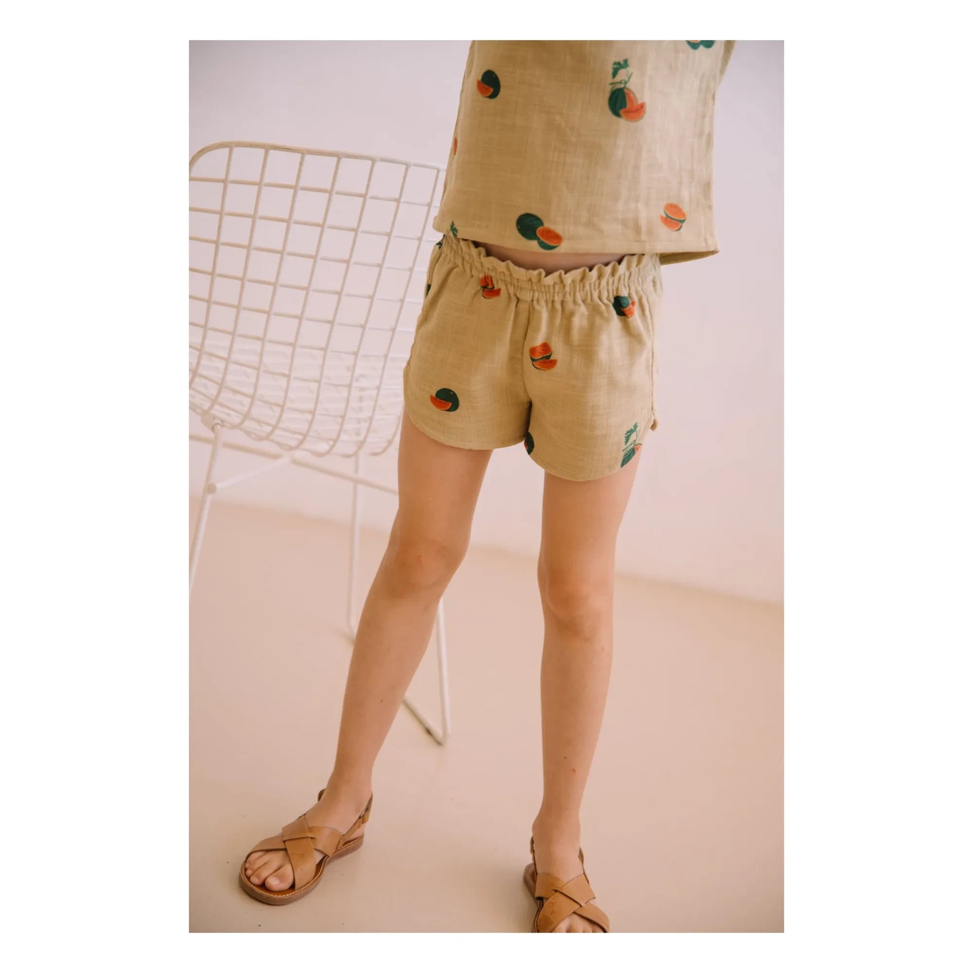 Studio Bohème - Georgette Shorts Karpuz Organic Cotton Gauze | Sage