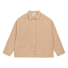 a.p - Cotton Striped Shirt | Brown