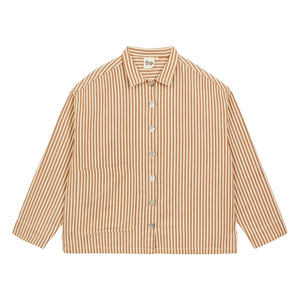 a.p - Cotton Striped Shirt | Brown