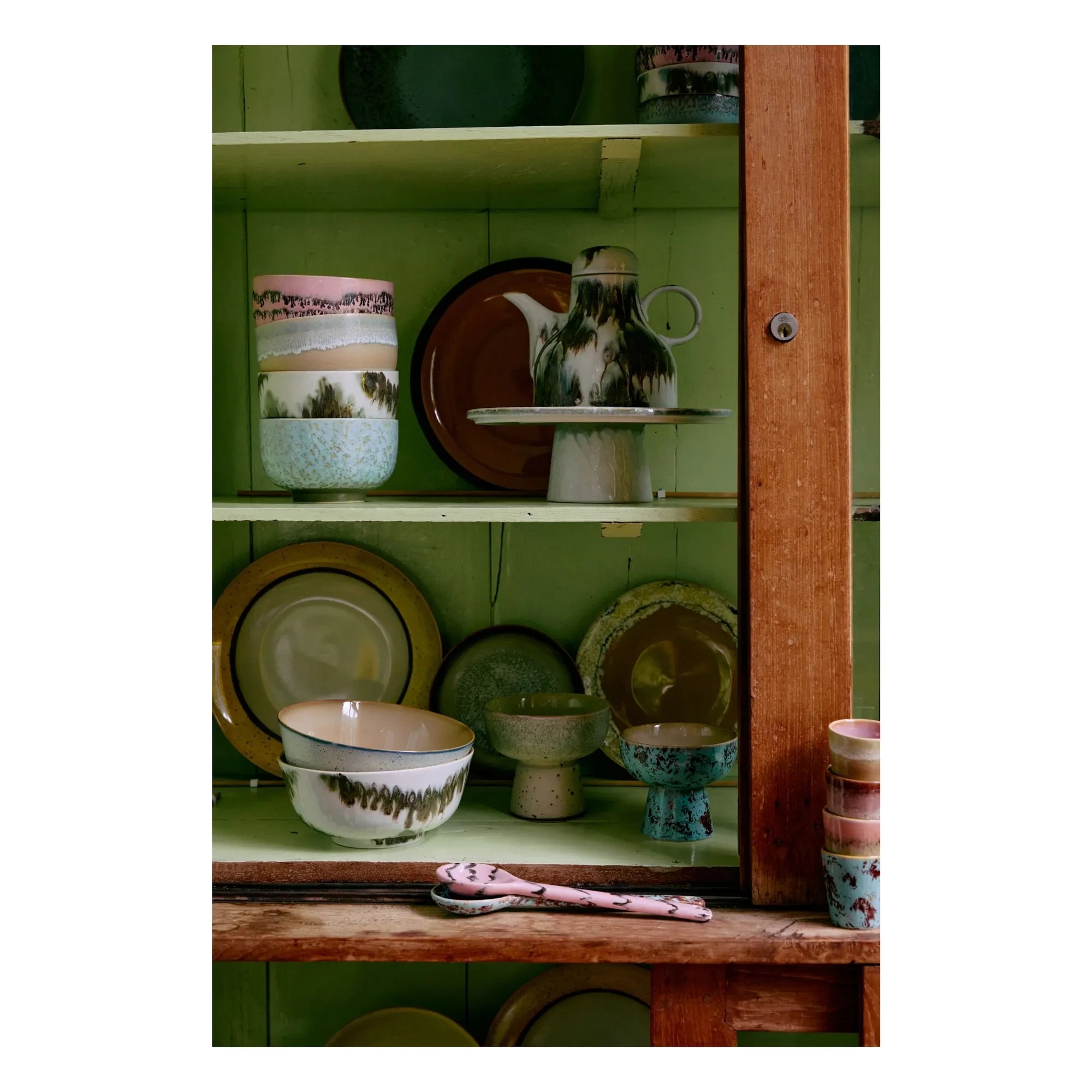 HKliving - 4'lü Stoneware Kase Seti