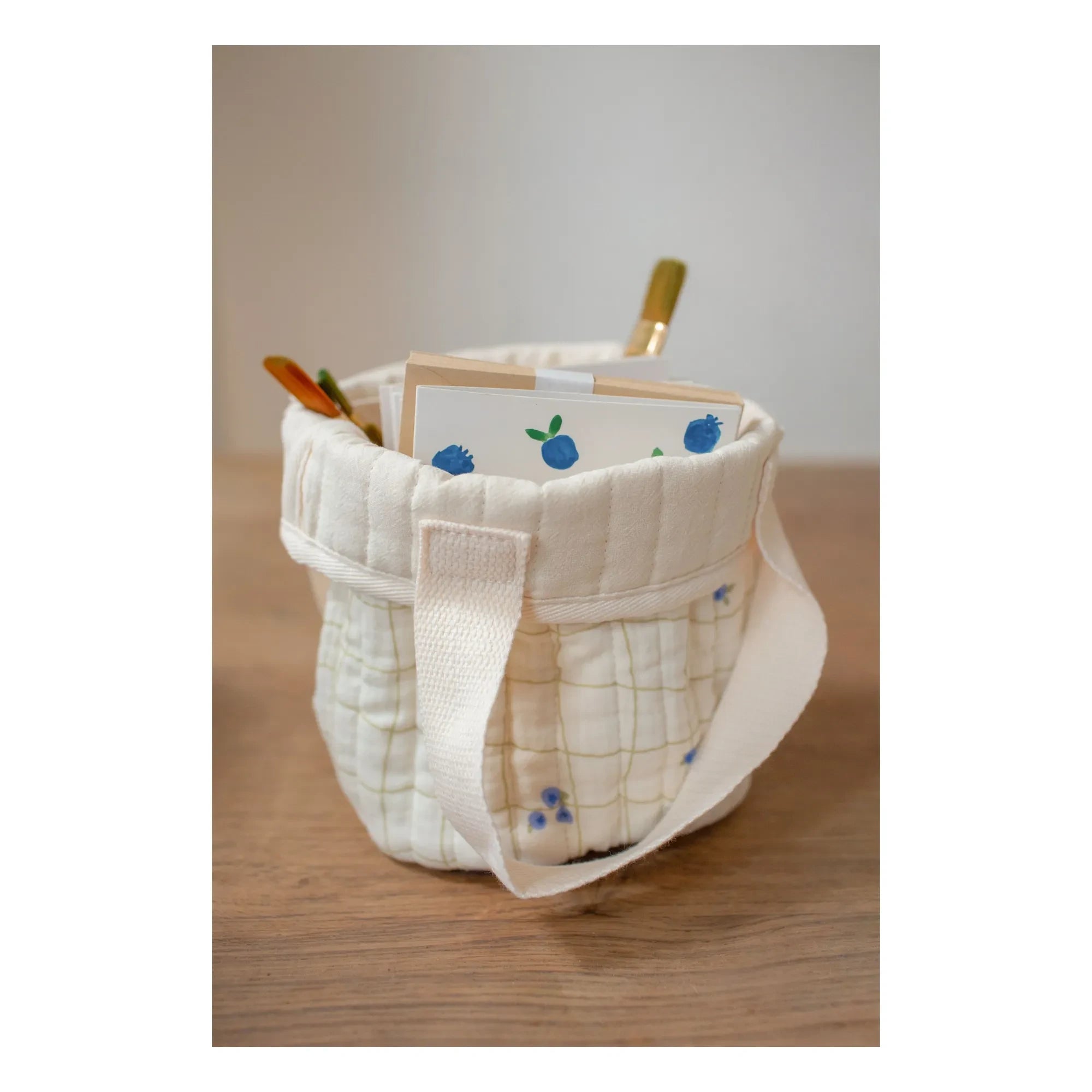 Soft Spot - Organic Cotton Blueberry Storage Basket