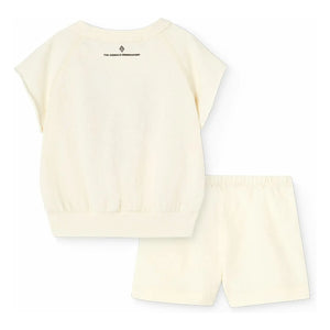 The Animals Observatory - Mes Amis Organic Cotton Alpaca Top and Shorts Set | White