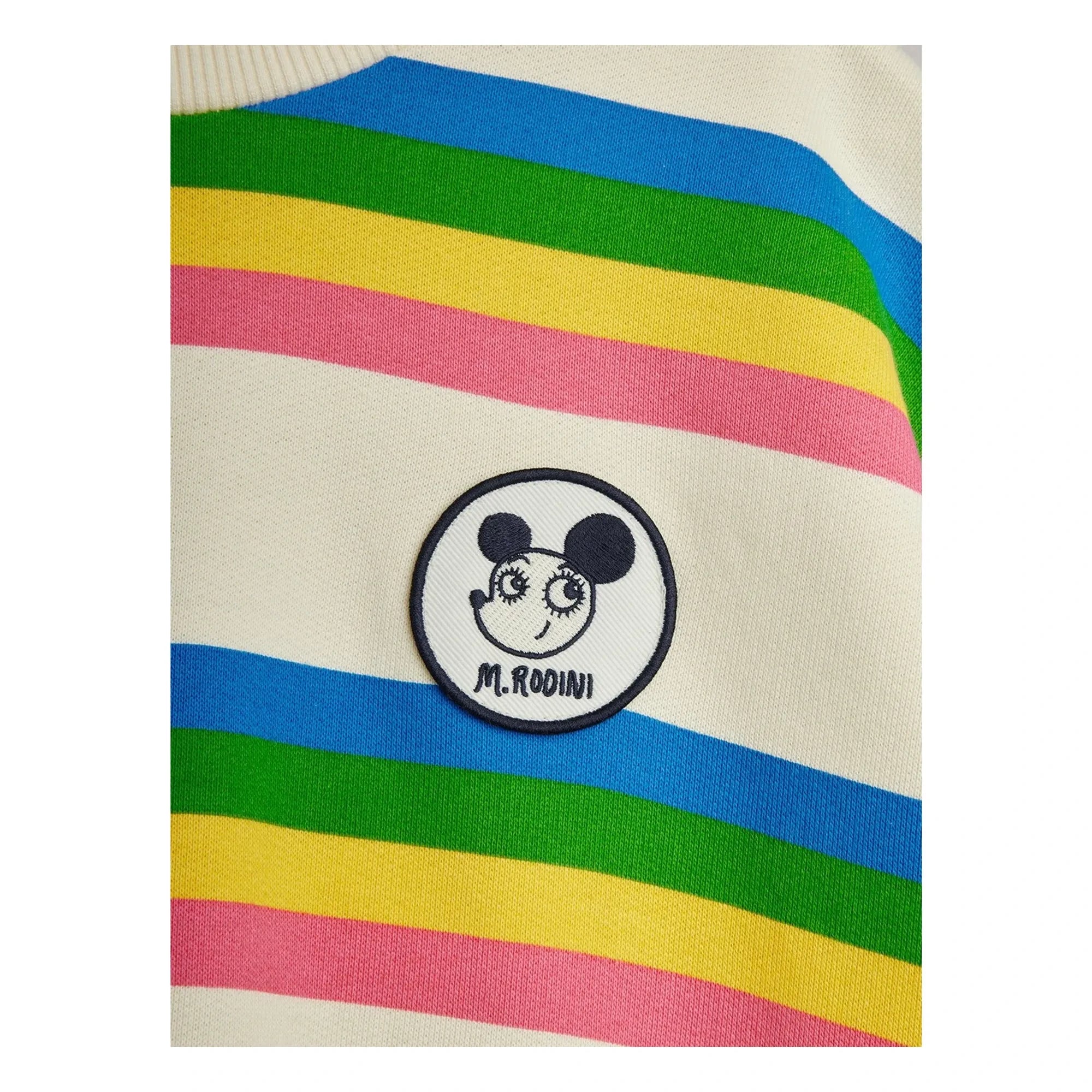 Mini Rodini - Organic Cotton Striped Sweatshirt | Ecru