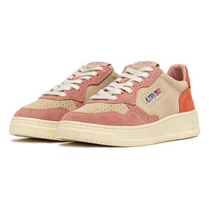 Autry - Medalist Low Tricolor Süet Sneaker | Turuncu