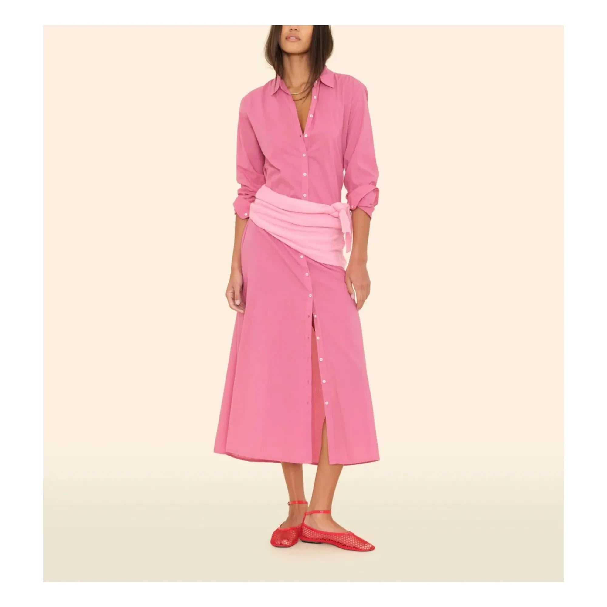 Xirena - Boden Pamuk Poplin Elbise | Framboise