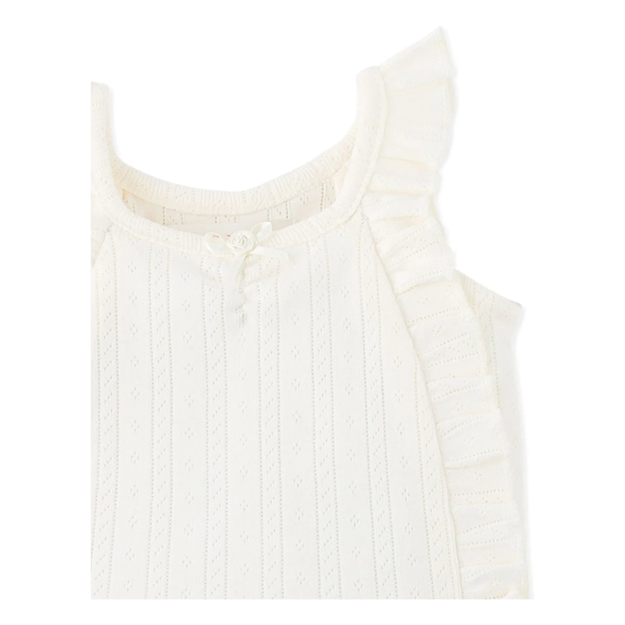 Gingersnaps - Freyja Pointelle Top | Ecru