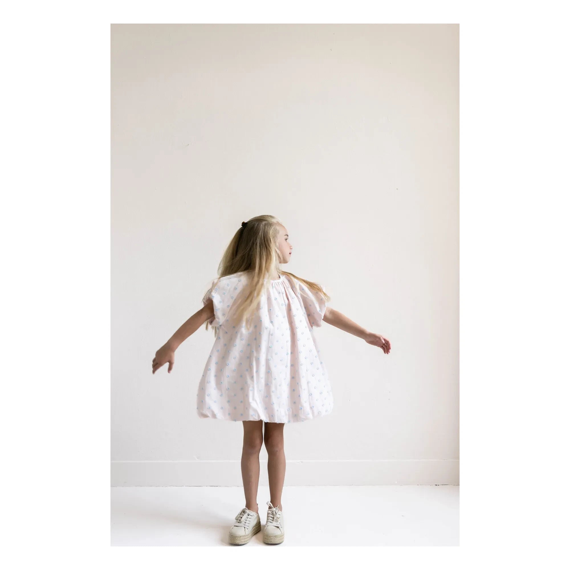 Jenest - Bella Pois Cotton Organic Balloon Dress | Light Pink